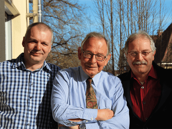 Die Neurologen (von links nach rechts) Dr. med. Jürgen Kunz, Prof. Dr. med. Hans Joachim von Büdingen und Dr. med. Lienhard Dieterle